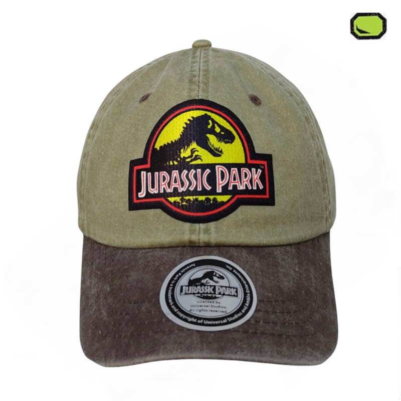 Gorra Jurassic Park Logo Beige-Café Vintage