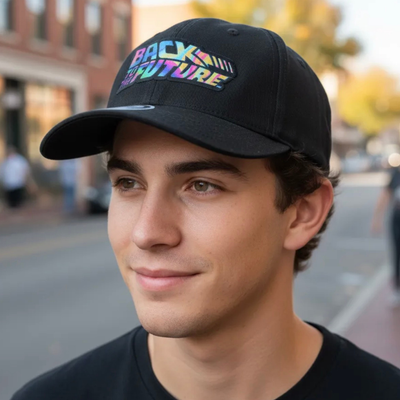 Gorra Back to the Future Logo Clásico Tornasol Negra