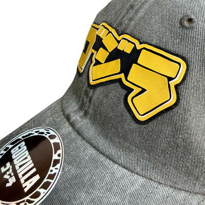 Gorra Godzilla Logo Japonés Gris Tipo Deslavada