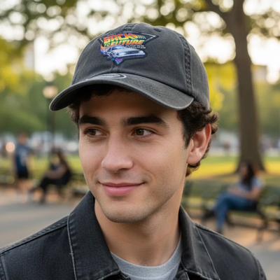 Gorra Back to the Future Outatime Tour 85 Gris Tipo Deslavada