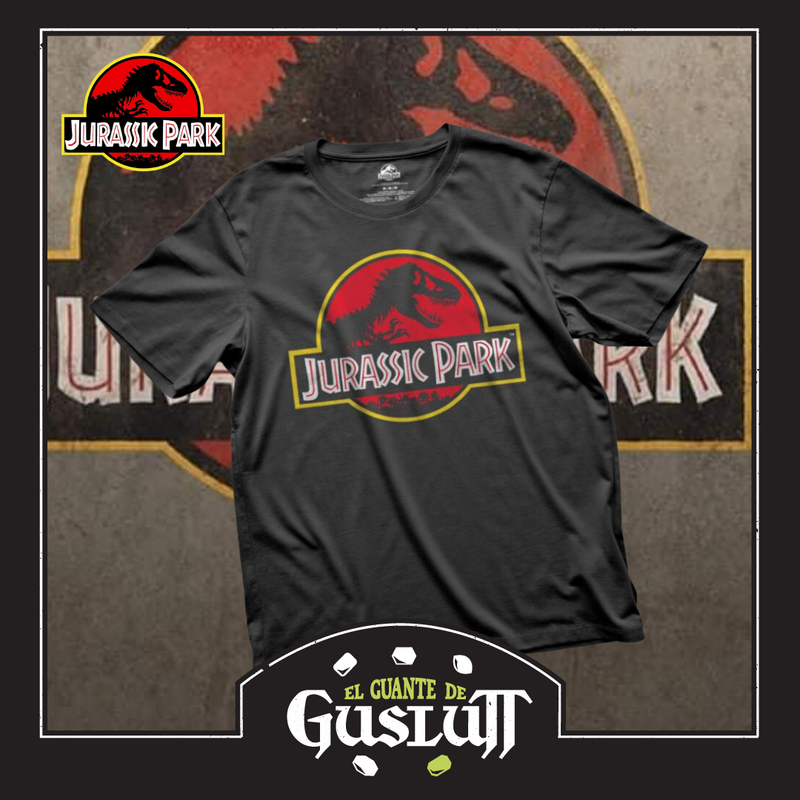 Playera Infantil Jurassic Park Red Logo Negra