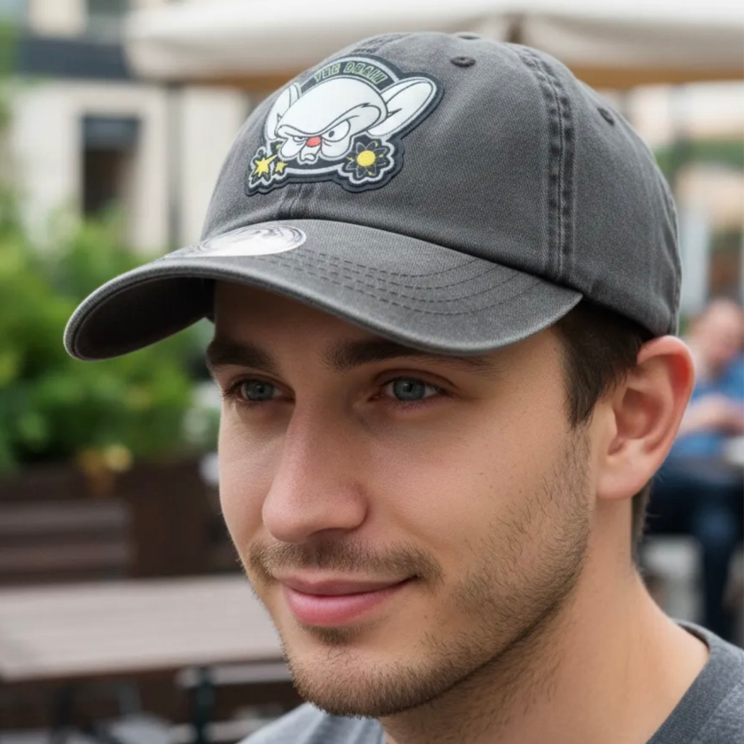 Gorra Animaniacs Pinky y Cerebro Gris Vintage