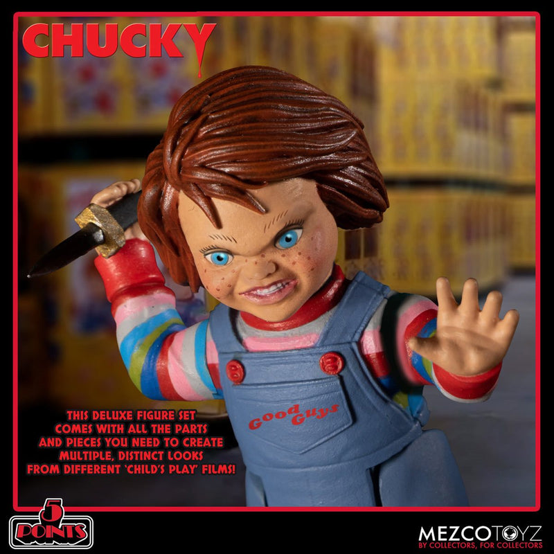 Mezco Toys Child's Play Chucky 5 Points Deluxe Figure Set