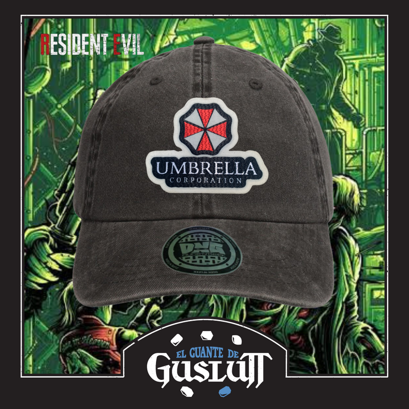 Gorra Resident Evil “Umbrella Corporation” Gris Vintage