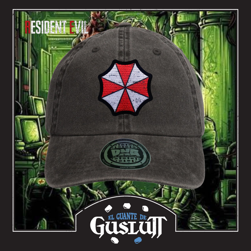 Gorra Resident Evil “Umbrella Logo” Gris Vintage