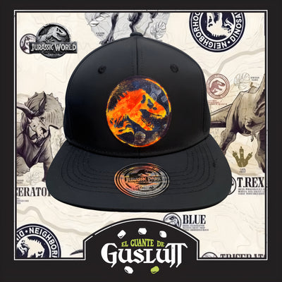 Gorra Jurassic World Logo Lava Snapback Negra