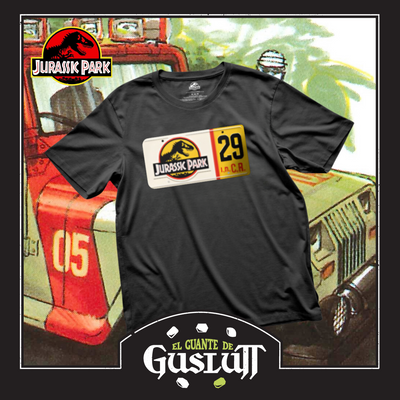 Playera Jurassic Park Isla Nublar Placa 29 Negra