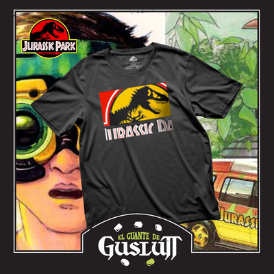 Playera Jurassic Park Medio Logo Negra