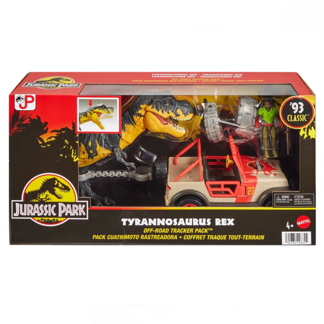 Set de Figuras Jurassic World Clásicos 1993 Set de Captura Tyrannosaurus Rex Exclusivo