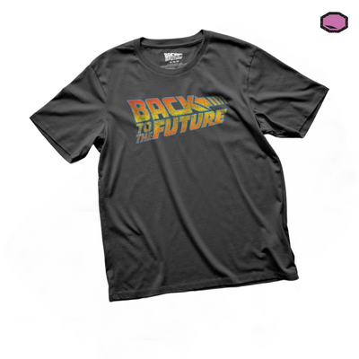Playera Back to the Future Logo Clásico Negra