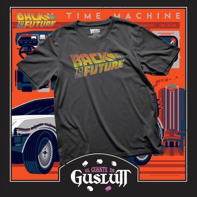 Playera Back to the Future Logo Clásico Negra