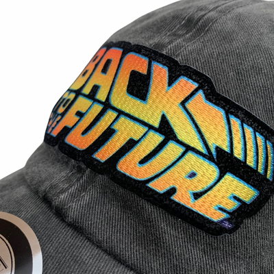 Gorra Back to the Future Logo Clásico Gris Tipo Deslavada