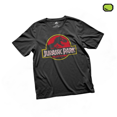Playera Jurassic Park Logo Rojo Negra