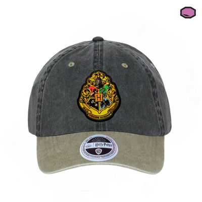 Gorra Harry Potter Emblema de Hogwarts Gris/Beige Vintage