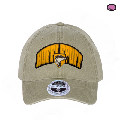 Gorra Harry Potter Hufflepuff “Honesty before glory” Beige Tipo Deslavada