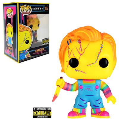 Figura Funko Pop Chucky Black Light Exclusivo de Entertainment Earth