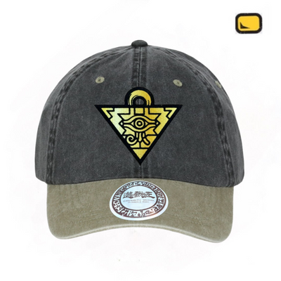 Gorra Yu-Gi-Oh! Rompecabezas del Milenio Gris/Beige Tipo Deslavada