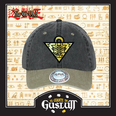 Gorra Yu-Gi-Oh! Rompecabezas del Milenio Gris/Beige Tipo Deslavada