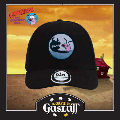Gorra Cartoon Network Coraje el perro Cobarde Scared Courage Negra