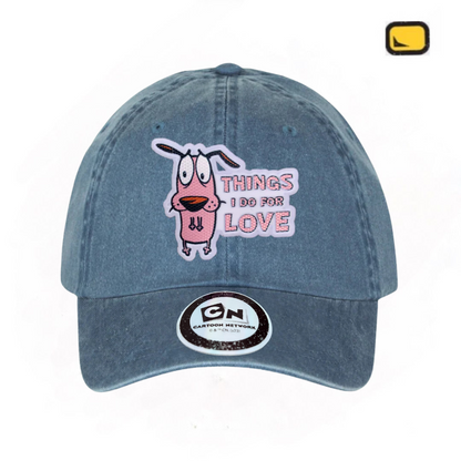 Gorra Cartoon Network Coraje el perro Cobarde “Things I Do For Love” Azul Vintage