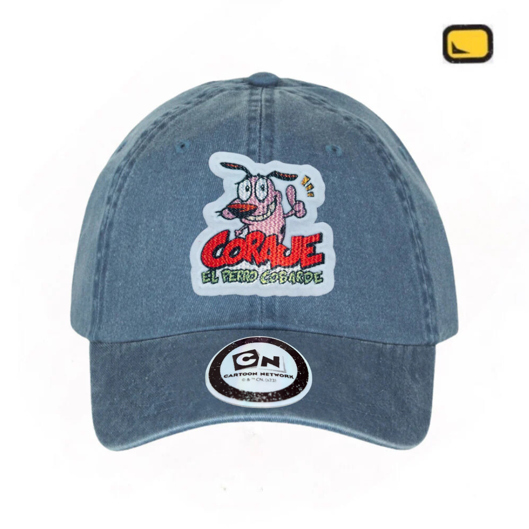 Gorra Cartoon Network Coraje el perro Cobarde Logo Azul Vintage
