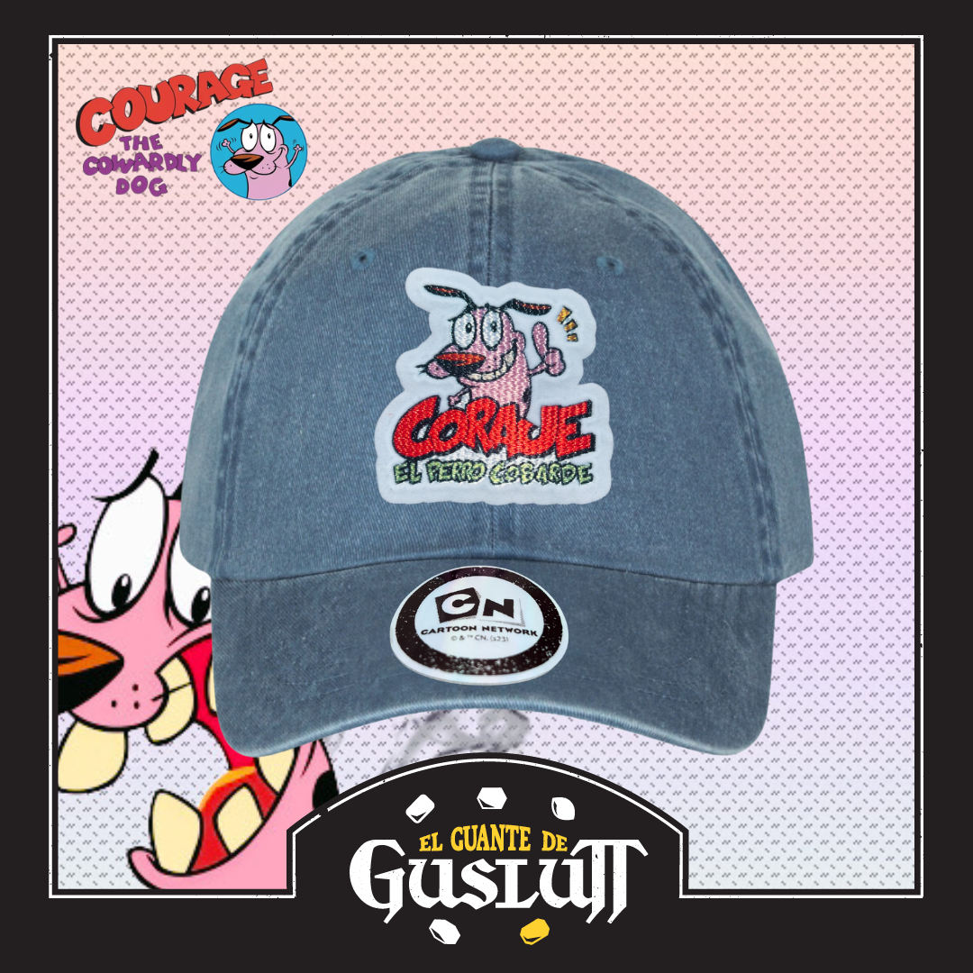 Gorra Cartoon Network Coraje el perro Cobarde Logo Azul Vintage