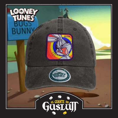 Gorra Looney Tunes Bugs Bunny Patch Gris Tipo Deslavada