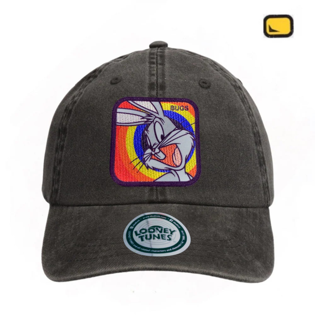 Gorra Looney Tunes Bugs Bunny Patch Gris Tipo Deslavada