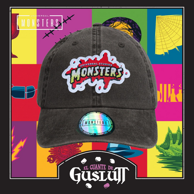 Gorra Universal Monsters Logo Gris Tipo Deslavada