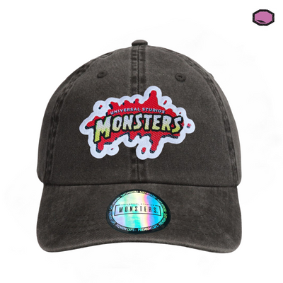 Gorra Universal Monsters Logo Gris Tipo Deslavada