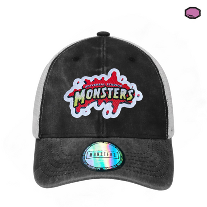 Gorra Universal Studios “Monsters” Gris-Blanca Trucker