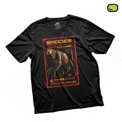 Playera Jurassic World Rebirth “Distortus Rex” Negra