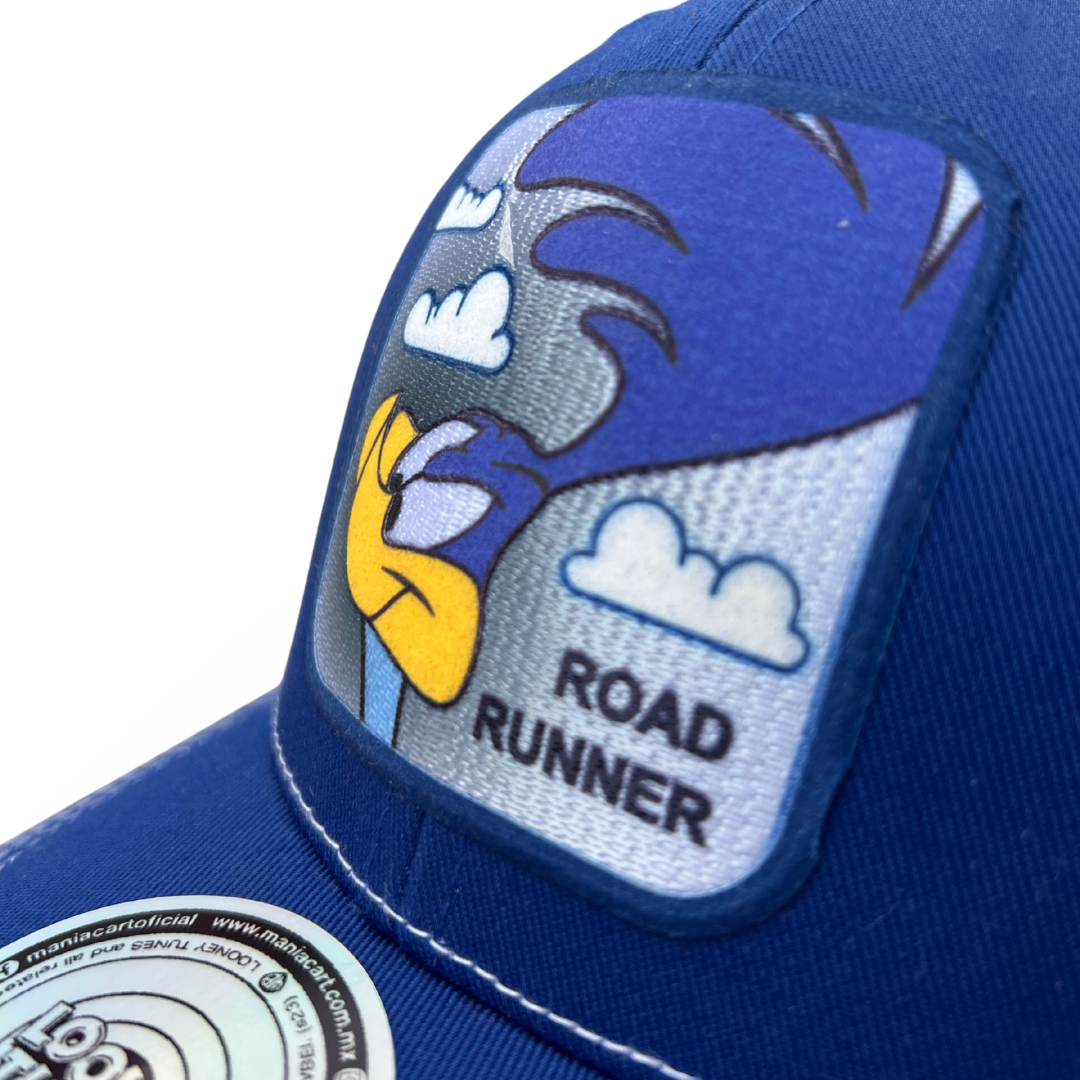 Gorra Looney Tunes Beep-Beep Road Runner Azul/Blanca Tipo Trucker Premium
