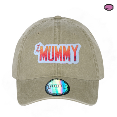 Gorra Universal Monsters The Mummy Logo Clásico Beige Tipo Deslavada