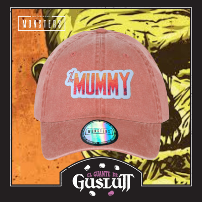 Gorra Universal Monsters The Mummy Logo Clásico Naranja Tipo Deslavada