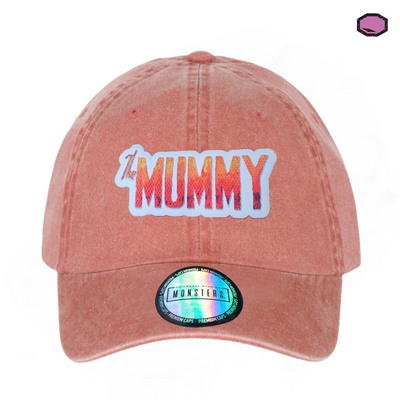 Gorra Universal Monsters The Mummy Logo Clásico Naranja Tipo Deslavada