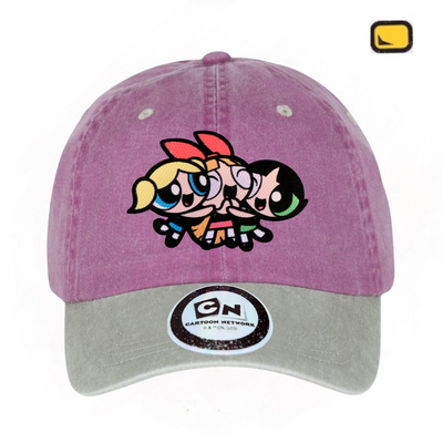 Gorra Cartoon Network The Powerpuff Girls Uva/Beige Tipo Deslavada