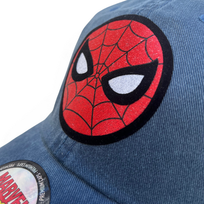 Gorra Spiderman Arachnoid Sense Azul Tipo Deslavada