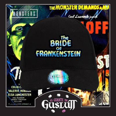 Gorra Universal Monsters The Bride of Frankenstein Logo Clásico Negra