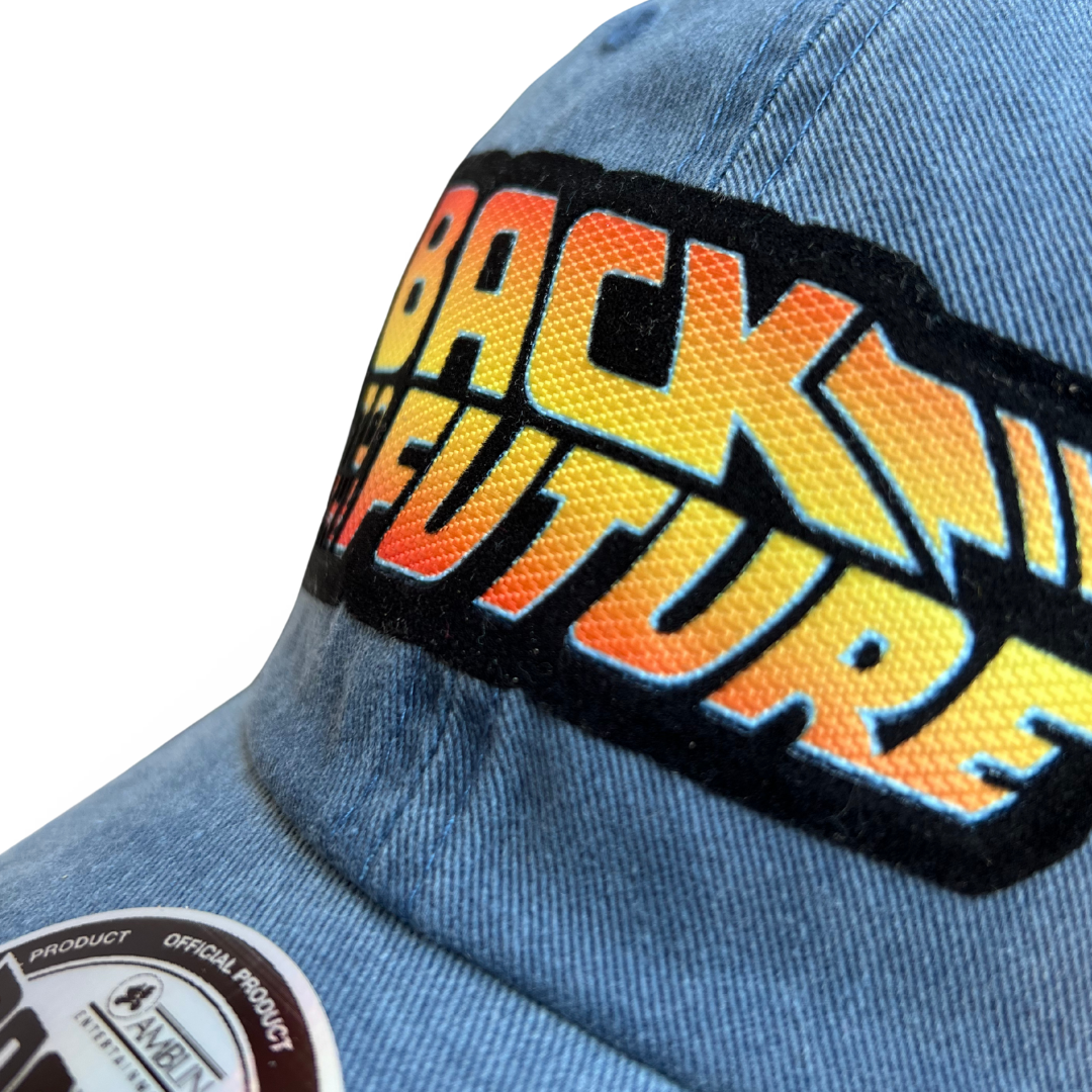 Gorra Back to the Future Logo Clásico Azul Tipo Deslavada