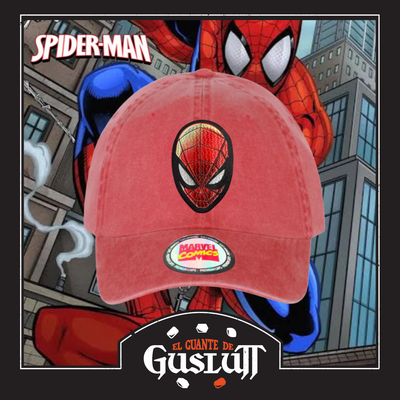 Gorra Spiderman The Amazing Spiderman Roja Tipo Deslavada