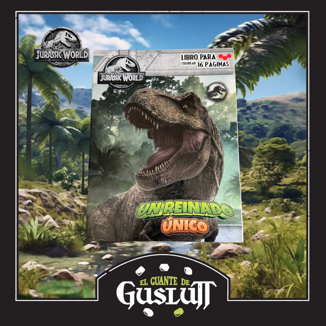 Libro para colorear Jurassic World Edición Dinosaur Trackers Modelo T-Rex