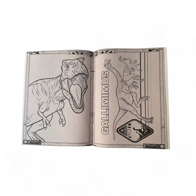 Libro para colorear Jurassic World Edición Dinosaur Trackers Modelo T-Rex