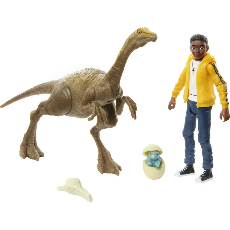 Jurassic World Camp Cretaceous Darius and Gallimimus Figure Set