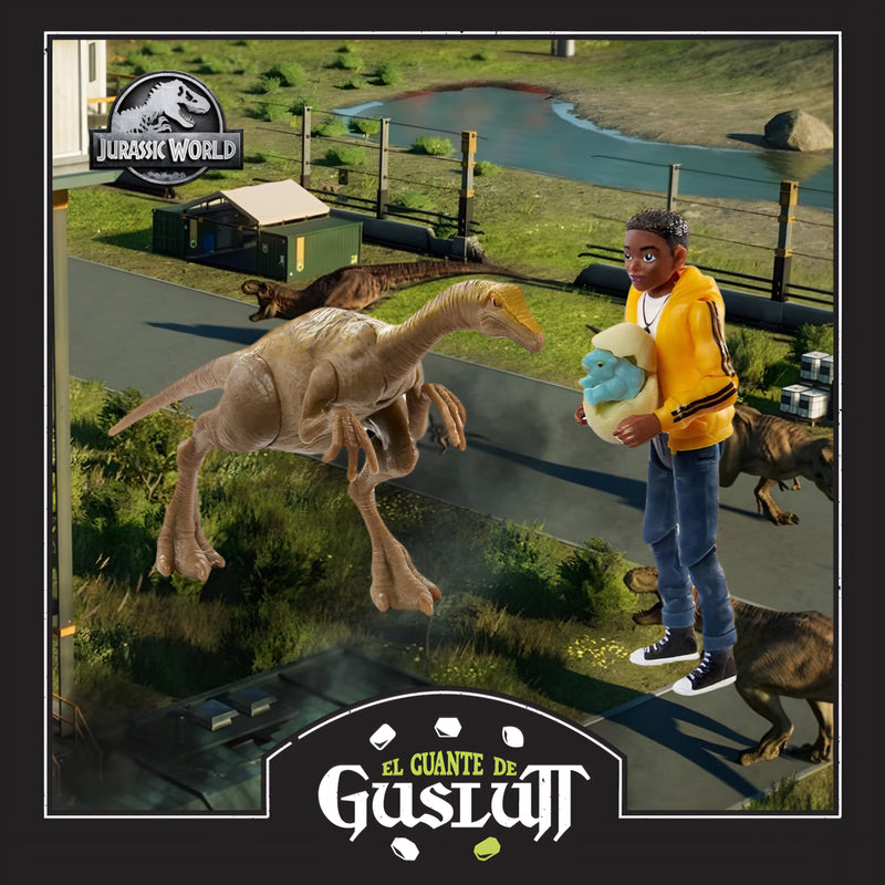 Jurassic World Camp Cretaceous Darius and Gallimimus Figure Set
