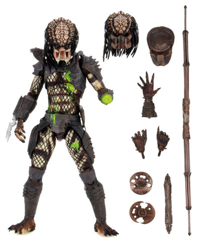 Figura NECA Predator 2 Battle Damaged City Hunter Versión Ultimate