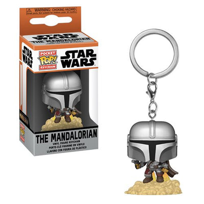 Llavero Funko Pop Star Wars The Mandalorian with blaster