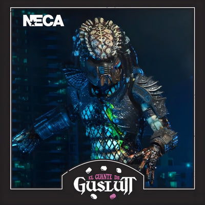 Figura NECA Predator 2 Battle Damaged City Hunter Versión Ultimate