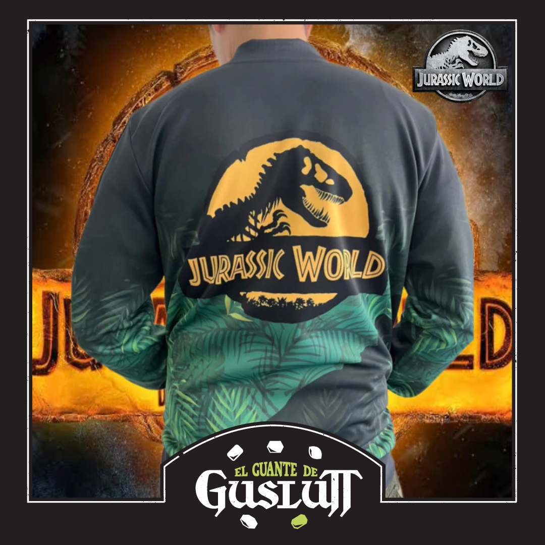 Jurassic World Dominion “Caution Live Dinosaur” Bomber Jacket