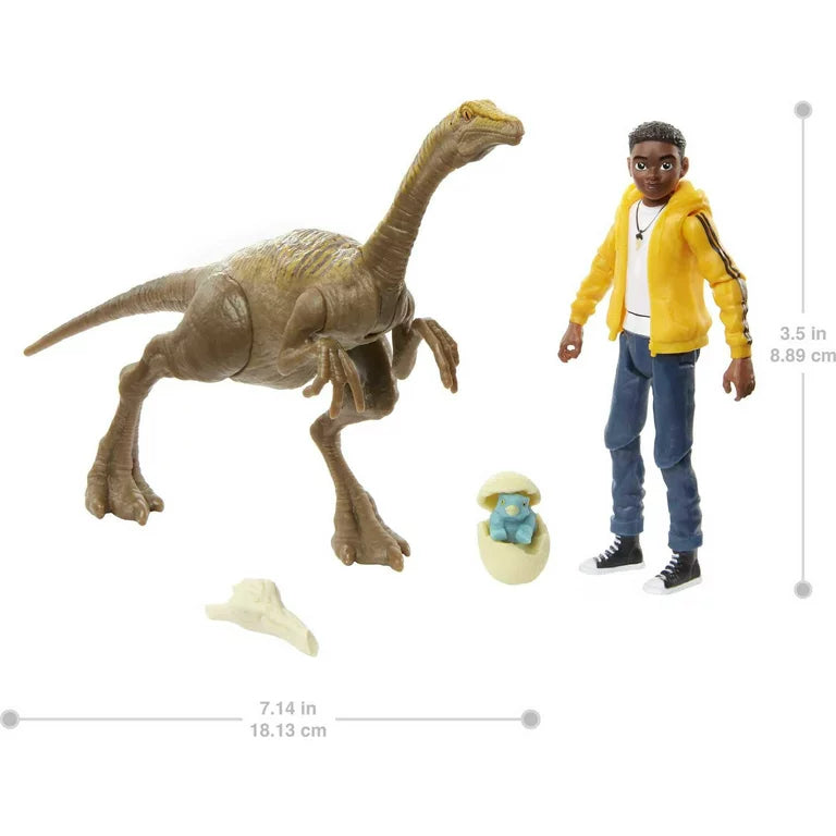 Jurassic World Camp Cretaceous Darius and Gallimimus Figure Set